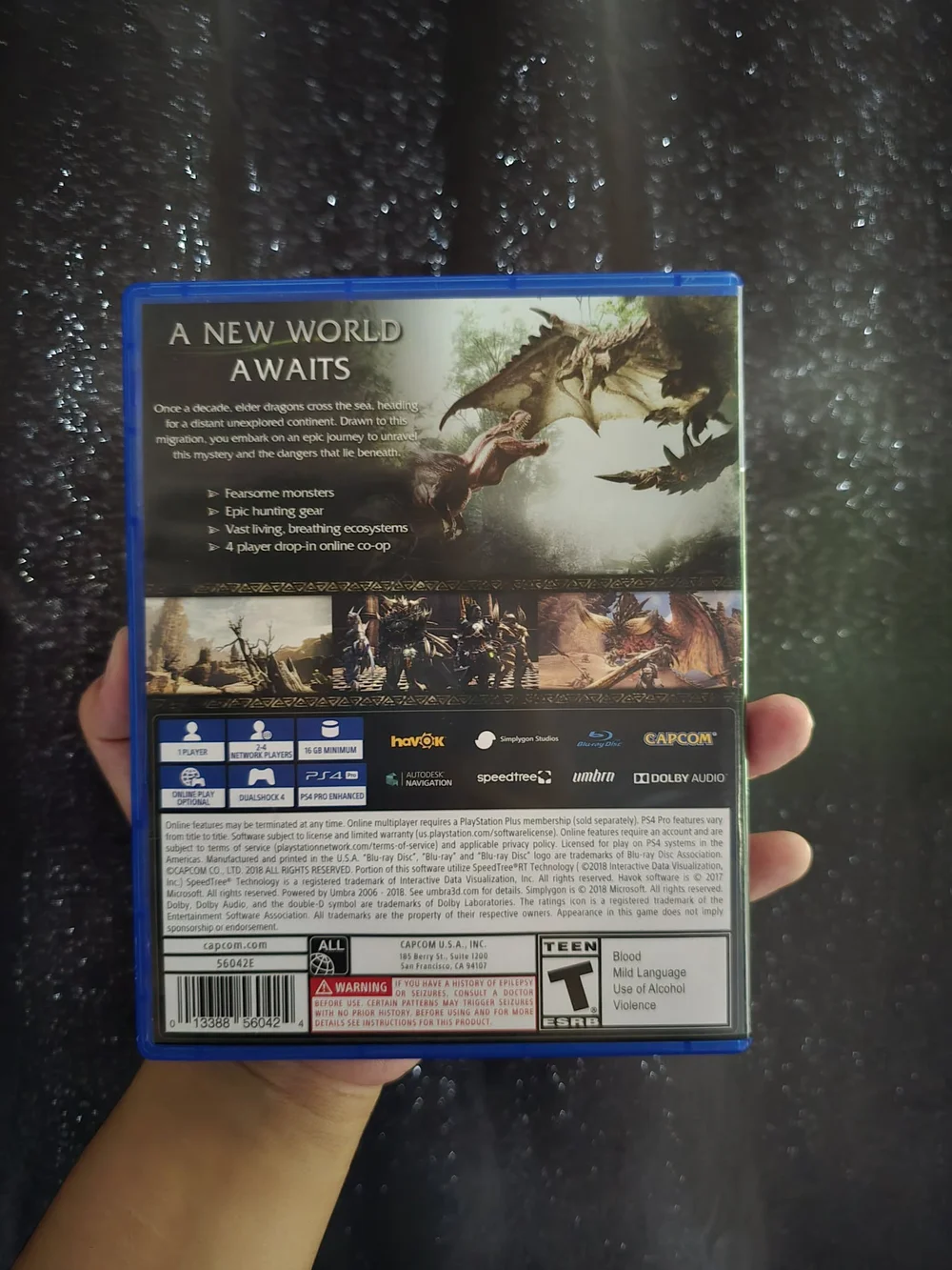 Sony PS4 Monster Hunter: World - Blue Case